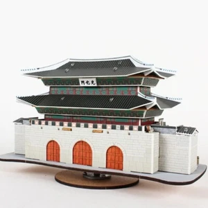 Korea Seoul Gwanghwamun King Melody Music Box Rotation Wooden Model Kit Gyeongbo - Picture 1 of 5