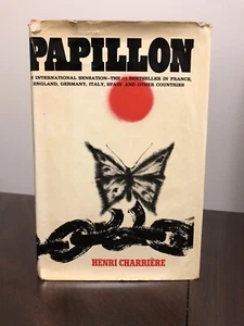 Henri Charriere Papillon 1970 First American edition Morrow Devil's Island Movie - Foto 1 di 6