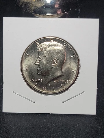 2019 D Kennedy Half Dollar Uncirculated in Coin Flip Cover