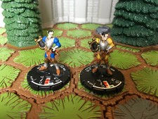 2 Figure War Bard Minions Mage Knight Lot D&D, Pathfinder, RPG, Clix