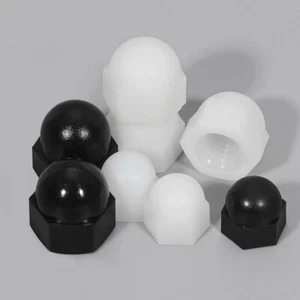 Plastic Nylon Hex Acorn Cap Decorative Cover Dome Nut M3M4M5M6M8M10M12M14M16-M20 - Picture 1 of 9