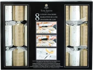 TOM SMITH HOLIDAY 8 PACK LUXURY HOLIDAY MYSTERY GIFTS, WHITE/GOLD *DISTRESSED PK - Picture 1 of 2