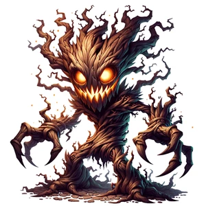 Calcomanía de árbol de madera malvada - pegatina espeluznante - calcomanía de vinilo misteriosa - calcomanía de terror de 5" - Imagen 1 de 1