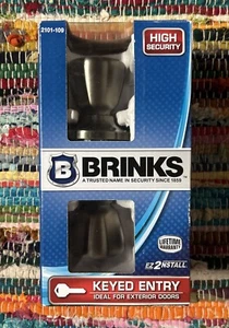 🔥 Brinks 2101-109 Tulip Bell Style Keyed Entry Int Door Knob Antique Brass - Picture 1 of 6