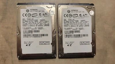 Lot of 2 Hitachi 160GB Internal Hard Drive 7200 RPM 2.5" SATA (HTS723216L9A360) - Image 1 of 2