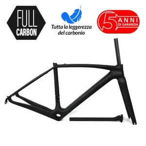 TELAIO BICI DA STRADA FIBRA CARBONIO BICICLETTA DA CORSA FULL CARBON (L / 56cm) - Imagen 1 de 2