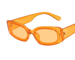 New Fashion Small Square Shape Candy Colored Transparent Sunglasses - Picture 1 of 7