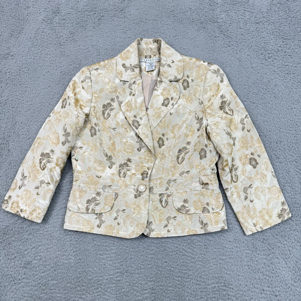 Chaqueta Blazer Vintage Versalles Mujer 6 Tostado Dorado Fairycore Hada Terroso Etéreo Foto 1 de 4