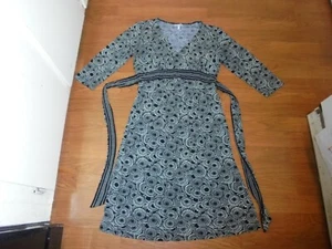 Motherhood Maternity stylish black and beige 3/4 sleeve dress S - Picture 1 of 3