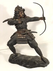 Chinese Bronze Samurai Warrior With View Display 16" Tall - Picture 1 of 12