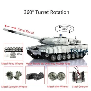 Henglong 1/16 7.0 Leopard2A6 3889 IR BB RTR RC Tanque Barril Retroceso Pistas de Metal - Imagen 1 de 5