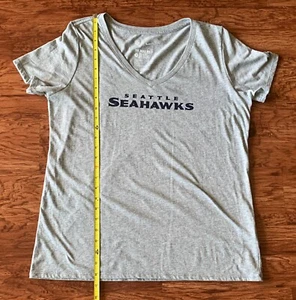 Vintage 1999 Women's Gray Nike NFL Seattle Seahawks Team Short Sleeve Shirt (L) - Picture 1 of 9