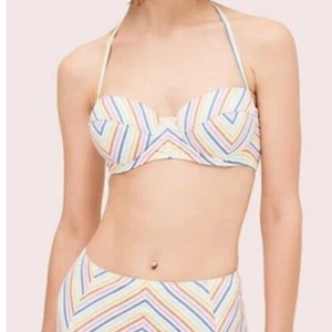 Kate Spade Beach Underwire Bikini Top & High Waist Bottom Set White XS $105 NWT - Picture 1 of 11