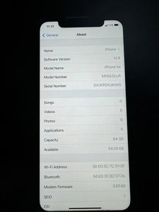 Apple iPhone XR - 64 GB - Black (Unlocked) (Single SIM) - Picture 1 of 4