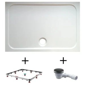 ebenerdige Dusche 140x75 + MEPA Montagerahmen + Siphon (komplett) tsba222 - Bild 1 von 12