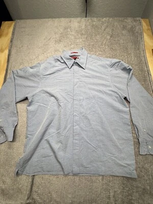Guess Shirt  Mens XL Blue/Black Striped Mens Button Up - Image 1 of 4