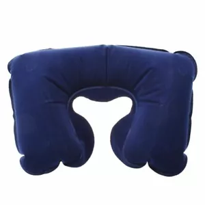 Travel U Shaped Inflatable Neck Pillow For Flight Travel Office Plane Head Rest - Picture 1 of 7