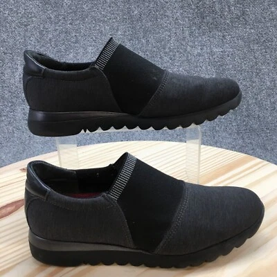 Munro Shoes Womens 8.5 M KJ Casual Slip On Sneakers Gray Black Fabric Flats - Image 1 of 4