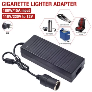 110V AC zu DC 12V 15A Auto Netzteil Konverter Zigarettenanzünder Buchse 180W - Bild 1 von 8