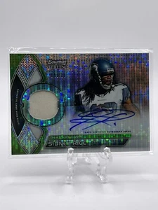 2011 Topps Bowman Sterling Patch Auto 05/15 Sidney Rice Philadelphia Eagles - Picture 1 of 2