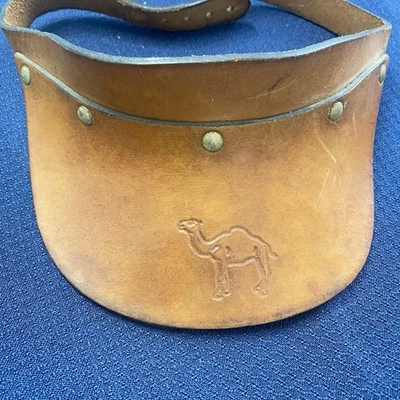 De Colección Cuero Marrón Joe Camel Cigarrillos Parasol Sombrero Gorra Correas Ajustables Foto 1 de 4