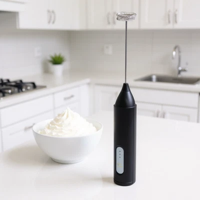 🔥1pc NEW Mini USB Rechargeable Milk Frother 3-Speed Handheld Coffee Whisk Mixer - Image 1 of 4