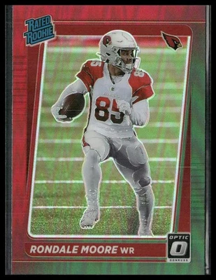 2021 Donruss #P-270 Rondale Moore Optic Rated Rookie Preview Red and Green - Image 1 of 2