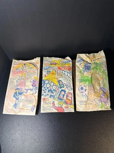 Lot of 3 Vintage McDonald’s Happy Meal Bags 1991 & 1993 Barbie Hot Wheels - Picture 1 of 10