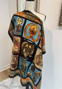 HERMES Raro Vintage Persona Bufanda Cachemira 90 Por Loïc Dubigeon, 1997. - Imagen 1 de 17
