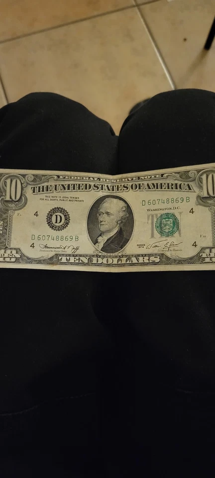 Billete de 10 dólares 1974 Foto 1 de 3