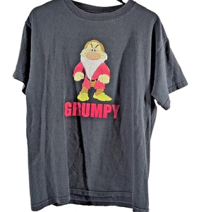 Camiseta De Colección Disney Grumpy Adulto Talla Pequeña Negra Y2K Película Blancanieves - Imagen 1 de 10
