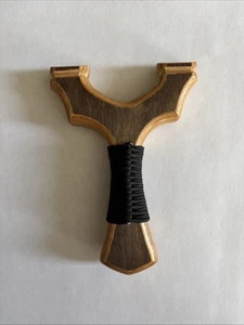 Handmade Plywood Slingshot Catapult Catty 95 Paracord Wrap - LARGE, BLACK - Picture 1 of 5