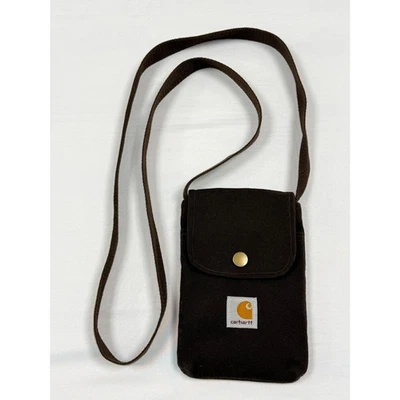 Carhartt Brown Canvas Messenger Crossbody Phone Bag Small Workwear Unisex EUC - Image 1 of 4