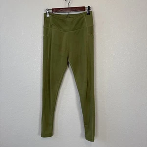 Woolx McKenna Pocket Leggings All Season Olive Green Size S Merino Wool Run Ski - Picture 1 of 5