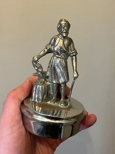 Automobilia Auto Maskottchen Vulcan Car Co Schmied Chrom Art Deco ungewöhnliches Abzeichen - Bild 1 von 10