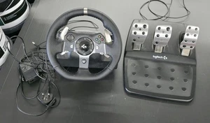 Logitech G920 Steering Wheel, Pedals, & Power Brick. - Picture 1 of 5