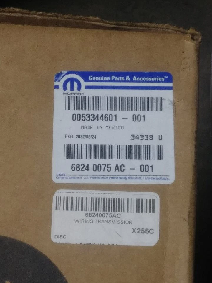 Transmission Harness 68240075AC for a 2015 Dodge Ram 3500 Foto 1 de 1