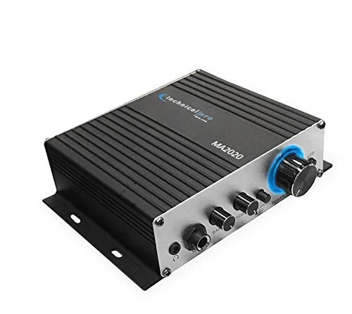 Mini Amplificador Estéreo Technical Pro Clase-T con Fuente de Alimentación, Plateado (MA2020) Foto 1 de 1