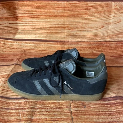 Men's Adidas OG Gazelle Suede Black Gray Pantone Gum Sz 12 Rare Colorway HTF - Image 1 of 4