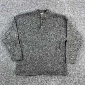 Vintage Abercrombie & Fitch The Big Sweater Mens Medium Gray Wool Mock Neck - Picture 1 of 6