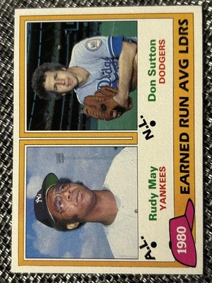 1981 TOPPS #ERA LDRS R May D Sutton - Image 1 of 3