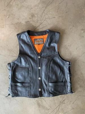 UNIK ULTRA-Snap Front Vest with Buffalo Nickel Snaps- Size XXL- Laced Up Sides - Image 1 of 4