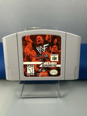 Cartucho auténtico WWF Attitude Get It Nintendo 64 N64 solo probado y funcionando Foto 1 de 3