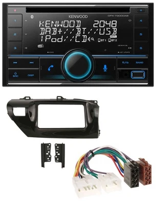Kenwood CD 2DIN DAB USB MP3 Bluetooth Autoradio für Toyota Hilux (2015-2020) - Bild 1 von 4