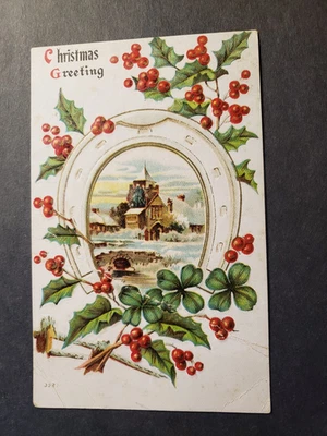 1910 USS FRANKLIN Receiving Ship Naval CHRISTMAS Postcard Portsmouth, VA - Image 1 of 2