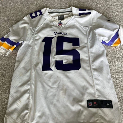 Greg Jennings 15 Minnesota Vikings S White Jersey NFL Nike On Field Stitched Cover