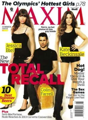 MAXIM #175 07/08 2012 JESSICA BIEL Colin Farrell KATE BECKINSALE Rihanna @ NEW
