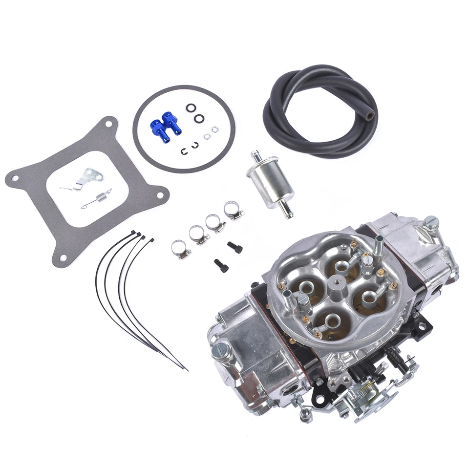 750 CFM Billet Aluminum 4 Barrel Double Pumper Race Carburetor BR-67200 Gasoline - Image 1 of 4