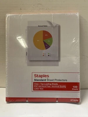 Staples Standard Sheet Protectors 100 Sheets - Image 1 of 3
