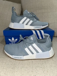 Adidas NMD_R1 Magic Grey White Teal Gum Running Shoes GY6059 Men's Size 8 - Picture 1 of 6